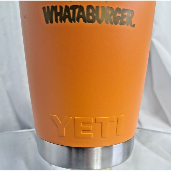 NEW Whataburger Yeti Rumbler Tumbler with Lid Orange 30oz. - Picture 3 of 6